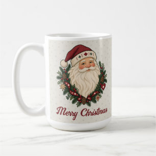Nordisches Weihnachtsmann-Porträt mit Tannen-Festd Kaffeetasse