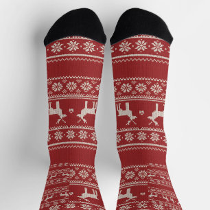 Nordisches Weihnachtspullover-Muster Strumpf Socken