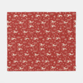 Nordisches Weihnachtsren Fleecedecke (Vorderseite (Horizontal))