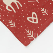 Nordisches Weihnachtsren Fleecedecke (Ecke)