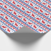 Nordisches Weihnachtsren-Muster Geschenkpapier (Ecke)