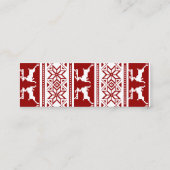 Nordisches Weihnachtsskandinavisches Rentier-Lesez Mini Visitenkarte (Rückseite)