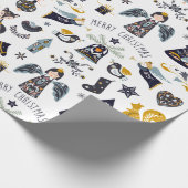 Nordisches Weihnachtswrapping-Papier Geschenkpapier (Ecke)