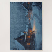 Nordisches Winterdorf-Puzzle Puzzle (Vertikal)
