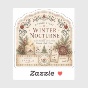 Nordisches Winterlabel Aufkleber