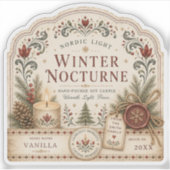 Nordisches Winterlabel Aufkleber (Vorderseite)