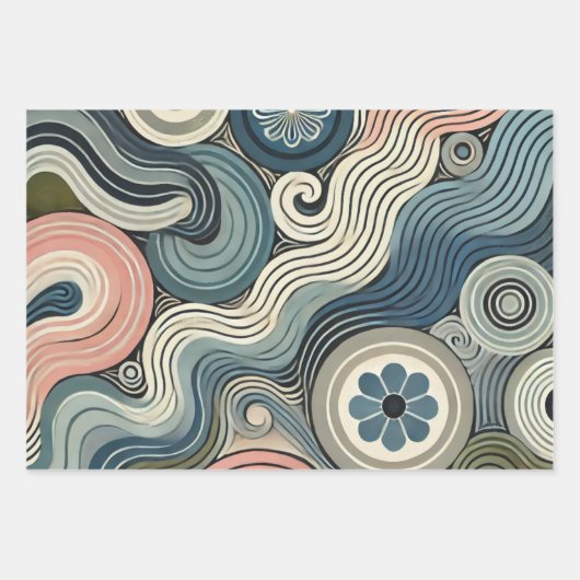 Nordisches Wrapping Paper Flat Sheet Set 3 Geschenkpapier Set (Vorderseite 3)