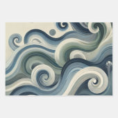 Nordisches Wrapping Paper Flat Sheet Set 3 Geschenkpapier Set (Vorderseite 2)