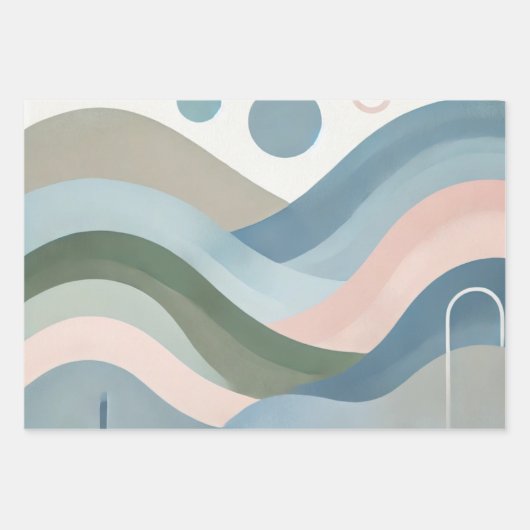 Nordisches Wrapping Paper Flat Sheet Set 3 Geschenkpapier Set (Vorderseite)