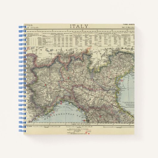 Norditalien Notizblock (Vorderseite)