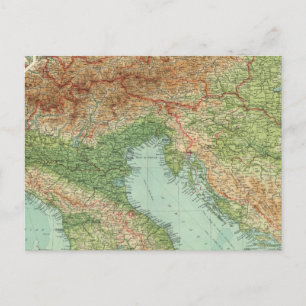 Norditalien, Österreich, &c Postkarte