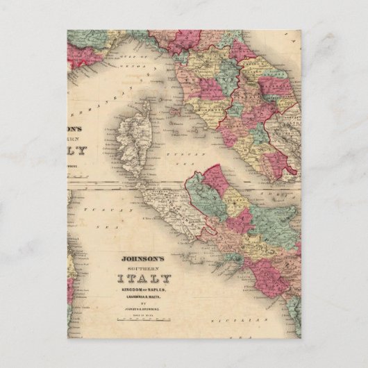 Norditalien Süditalien Postkarte (Vorderseite)
