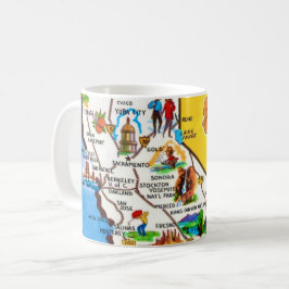 Nordkalifornien-Karte-Tasse Kaffeetasse