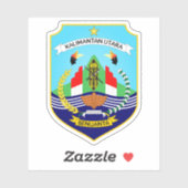 Nordkalimantan Provinz Wappen, Indonesien Aufkleber (Blatt)