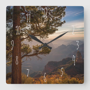 Nordkante-Sonnenaufgang Quadratische Wanduhr