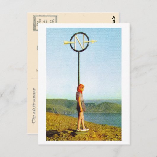 Nordkap, nördlichster Punkt des europäischen Festl Postkarte (Vorne/Hinten)