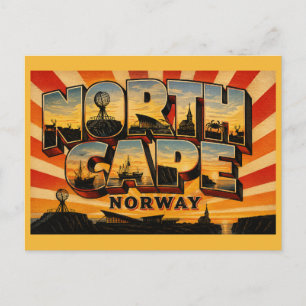 Nordkap Norwegens Globusdenkmal Postkarte