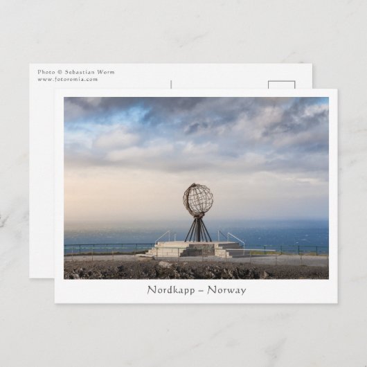 Nordkap Postkarte (Vorne/Hinten)