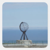 Nordkap Quadratischer Aufkleber (Vorderseite)