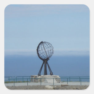 Nordkap Quadratischer Aufkleber