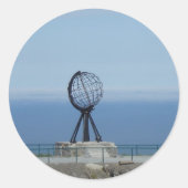 Nordkap Runder Aufkleber (Vorderseite)