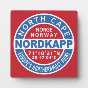 NORDKAPP Norway plaque Fotoplatte
