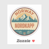Nordkapp, Norwegen Aufkleber (Blatt)