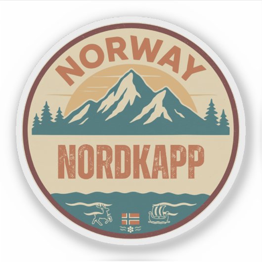 Nordkapp, Norwegen Aufkleber (Vorderseite)