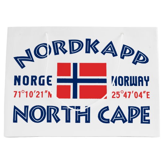 NORDKAPP Norwegen Geschenktasche Große Geschenktüte (Vorderseite)