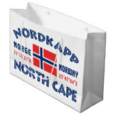 NORDKAPP Norwegen Geschenktasche Große Geschenktüte (Vorderseite Schrägansicht)