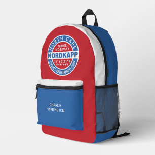 NORDKAPP Norwegen individuelle Name Bedruckter Rucksack