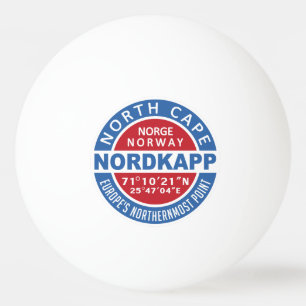NORDKAPP Norwegen individueller Name Ping pong Tischtennisball