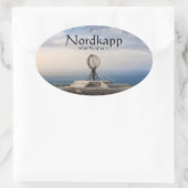 Nordkapp Norwegen Ovaler Aufkleber (Tasche)