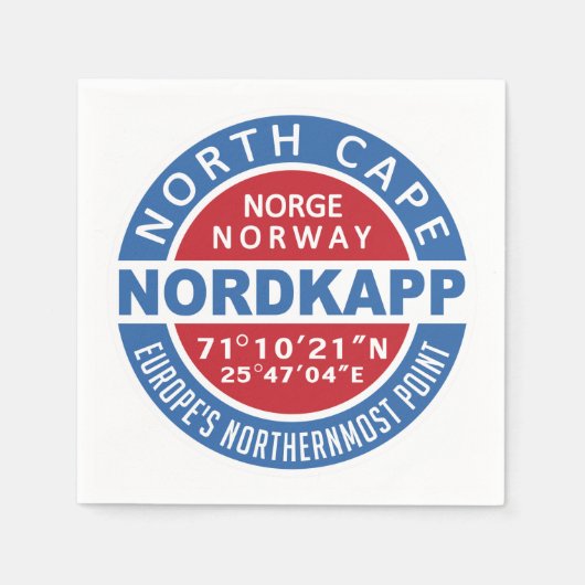 NORDKAPP Norwegen Papierservietten (Vorderseite)