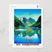 Nordkapp, Norwegen, Segelschiff, Berglandschaft Postkarte (Vorne/Hinten)