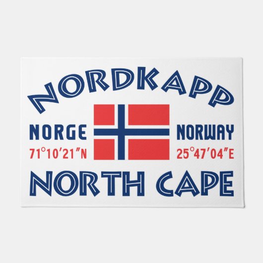 NORDKAPP Norwegen Türmatten Fußmatte (Vorderseite)