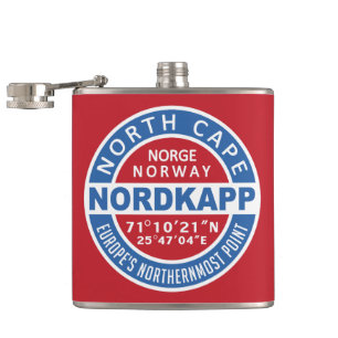 NORDKAPP Norwegischer Zollfahne Flachmann