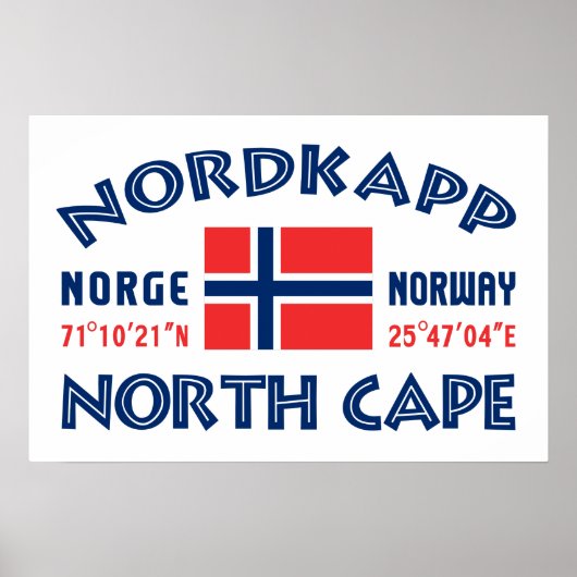 NORDKAPP Norwegisches Plakat (Vorne)