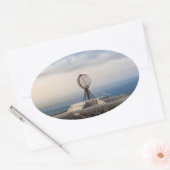 Nordkapp Ovaler Aufkleber (Umschlag)