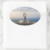 Nordkapp Ovaler Aufkleber (Tasche)