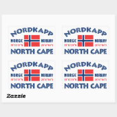 NORDKAPP RECHTECKIGER AUFKLEBER (Blatt)