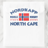 NORDKAPP RECHTECKIGER AUFKLEBER (Tasche)
