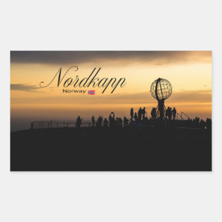 Nordkapp Rechteckiger Aufkleber