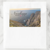Nordkapp Rechteckiger Aufkleber (Tasche)