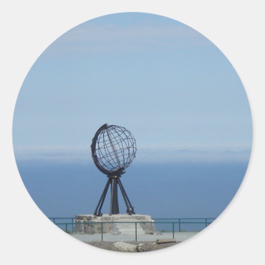 Nordkapp Runder Aufkleber (Vorderseite)