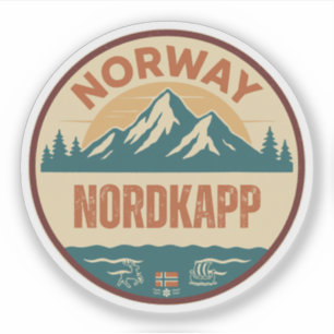 Nordkappe, Norwegen Norway Aufkleber