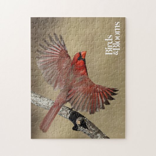 NordKardinal im Flug Puzzle (Vertikal)