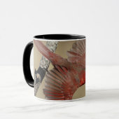 NordKardinal im Flug Tasse (Vorderseite Links)