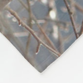 NordKardinal im Schnee Fleecedecke (Ecke)