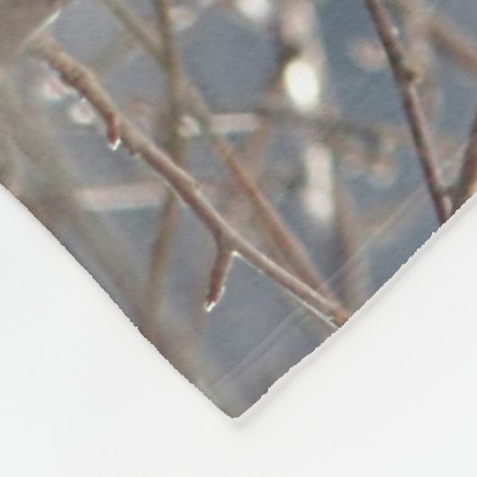 NordKardinal im Schnee Fleecedecke (Ecke)